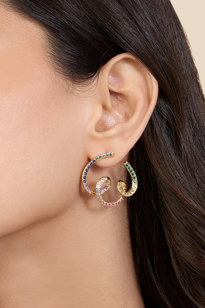 Cubic Zirconia Multi Color Studs 