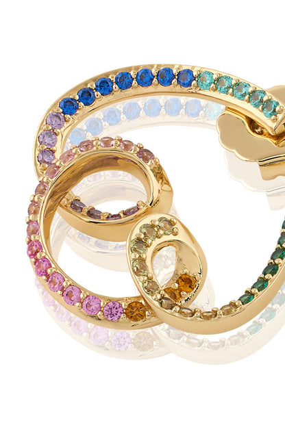Cubic Zirconia Multi Color Studs 