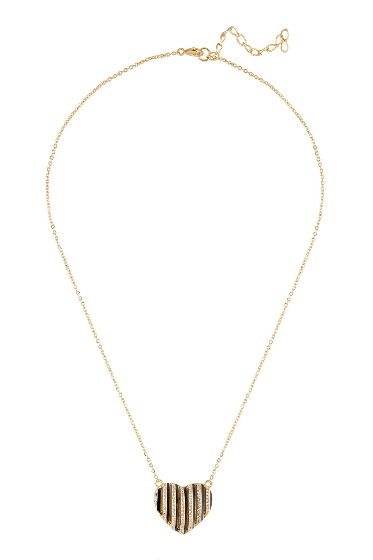 Gold Plated Heart Shaped Pendant Necklace 
