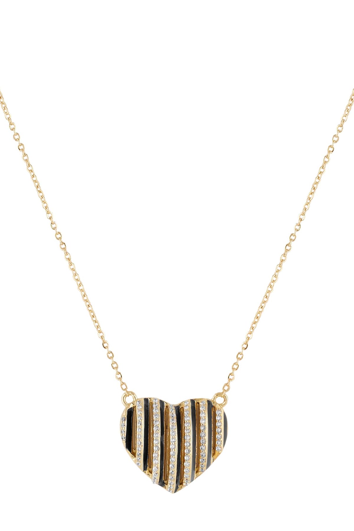 Gold Plated Heart Shaped Pendant Necklace 
