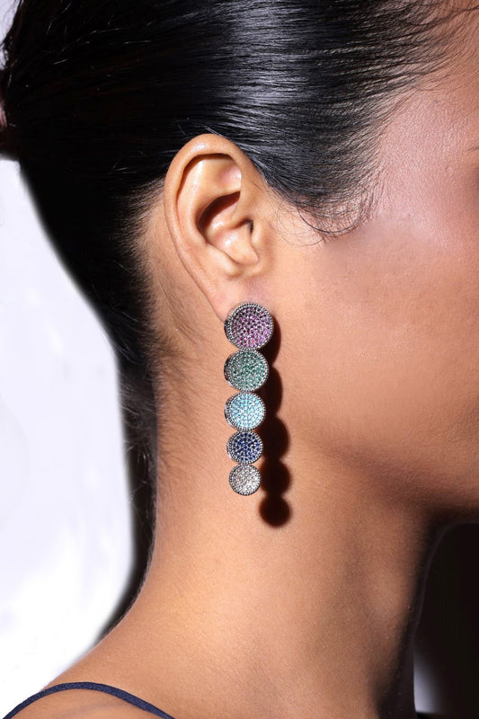 Gradient Stone Dangler Earrings 