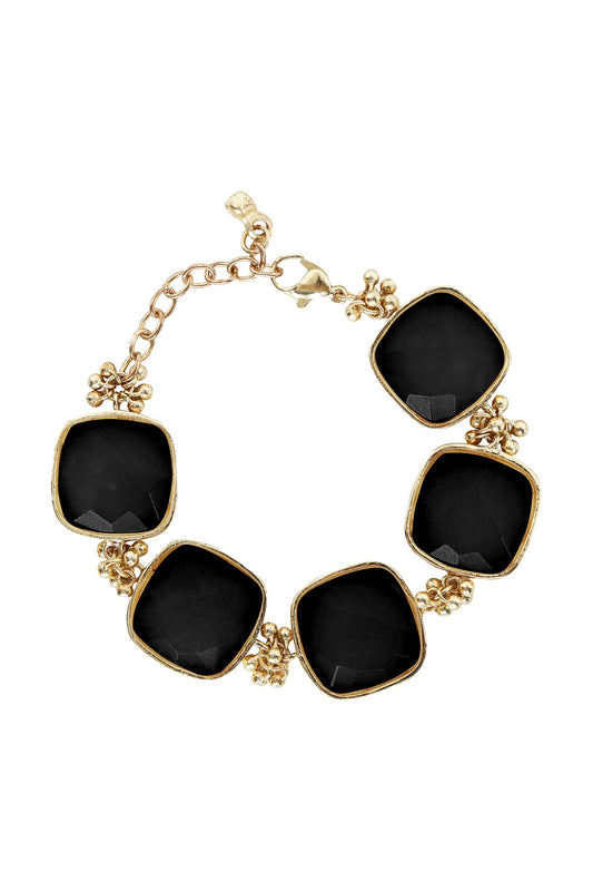 Gold Quartz Stone Bracelet 