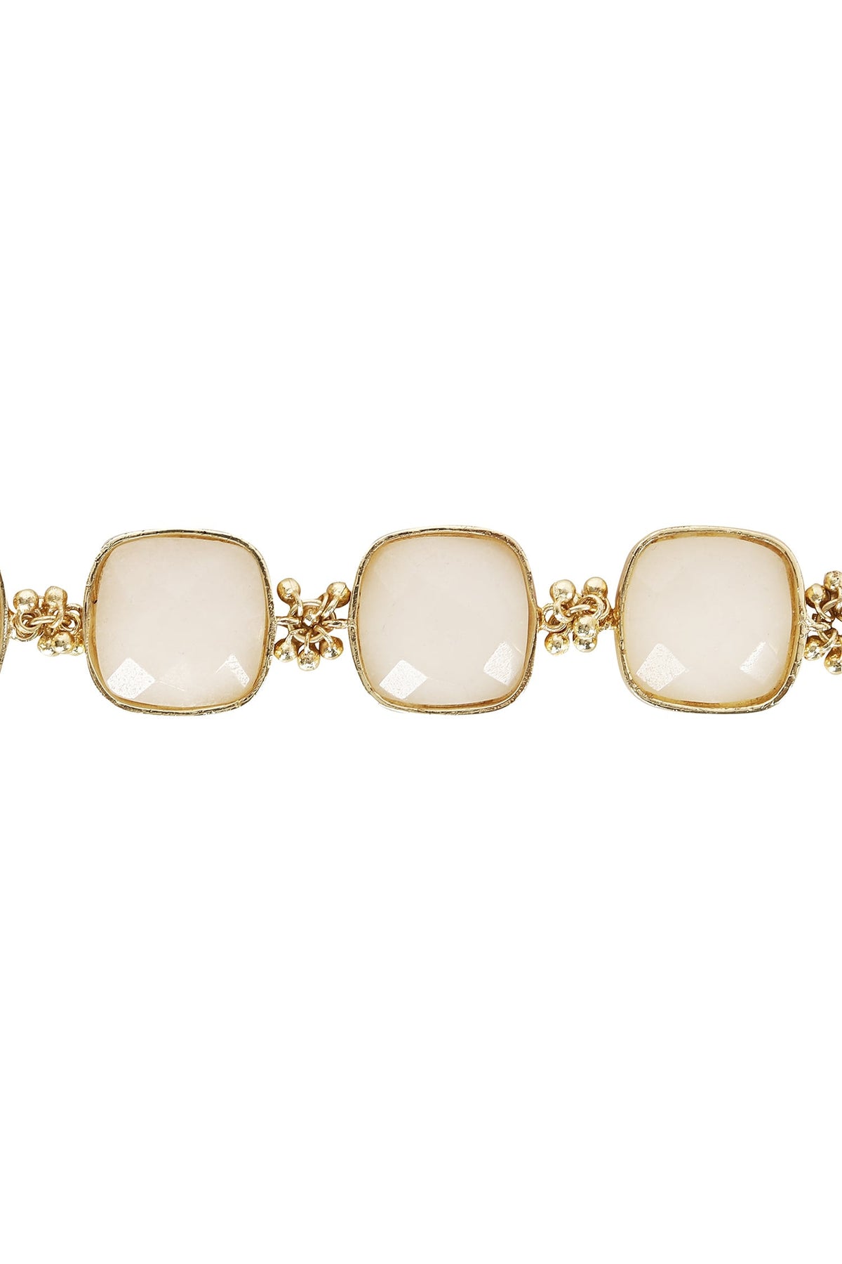 Gold Square Quartz Stone Bracelet 