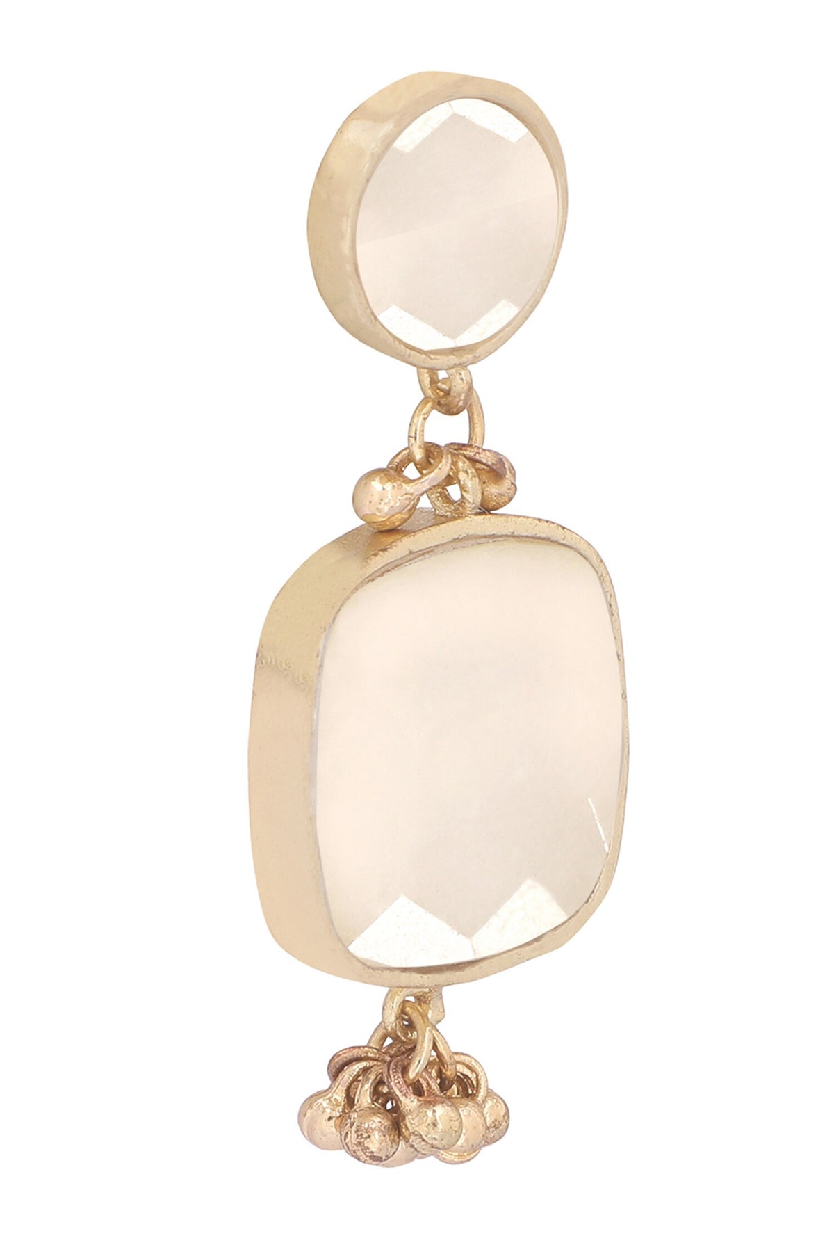 Gold Quartz Embellished Danglers 