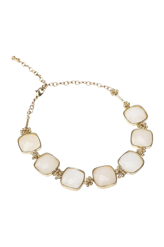 Gold Quartz Stone Choker 