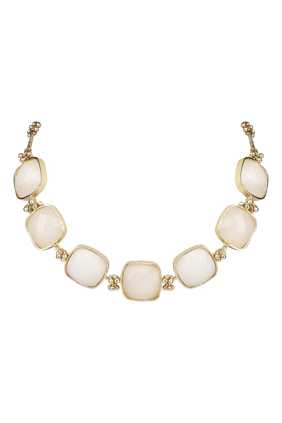 Gold Quartz Stone Choker 