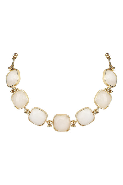 Gold Quartz Stone Choker 
