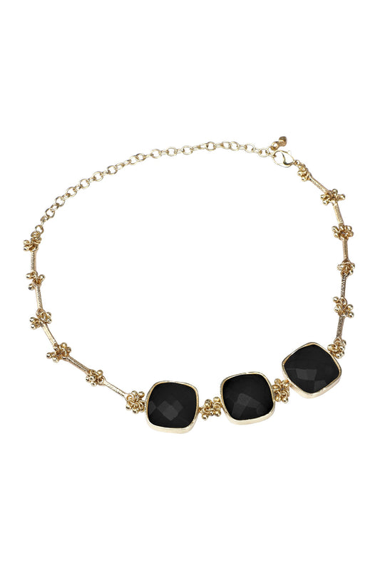 Three Stone Quartz Choker 
