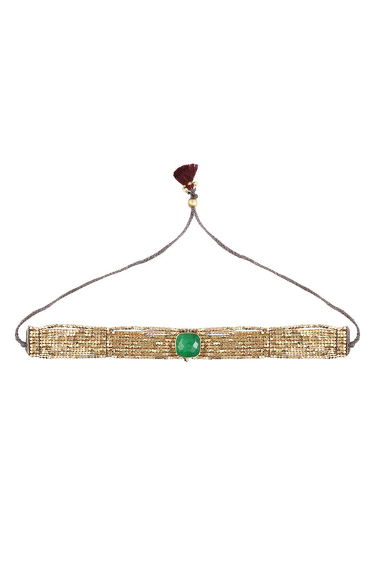 Quartz Stone Embellished Choker Necklace 
