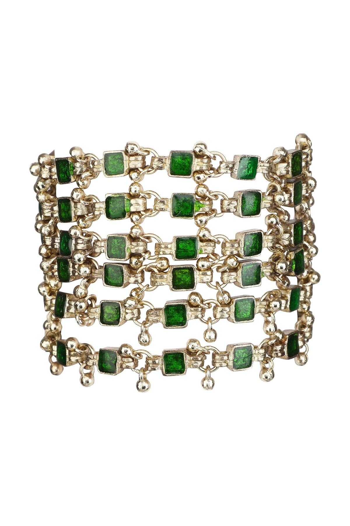 Gold Enamel Multi-Layer Bracelet 
