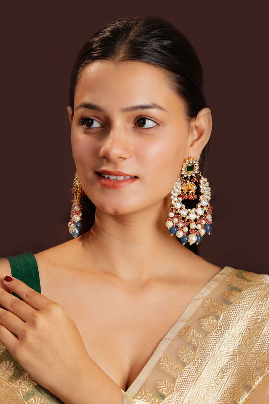 Gul Kundan & Bead Chandbalis 