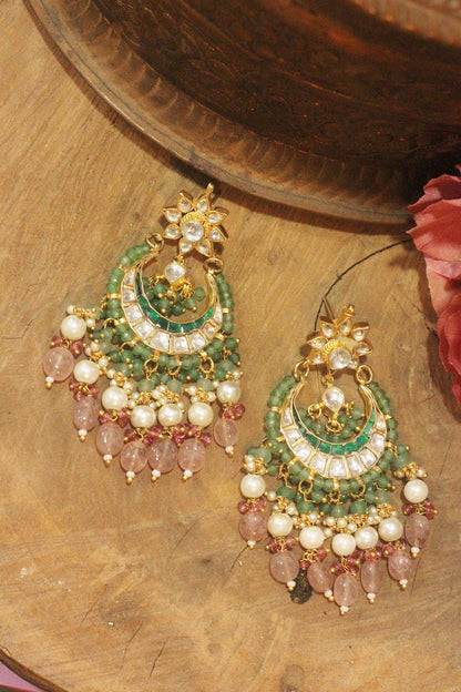 Floral Crescent Chandbalis 