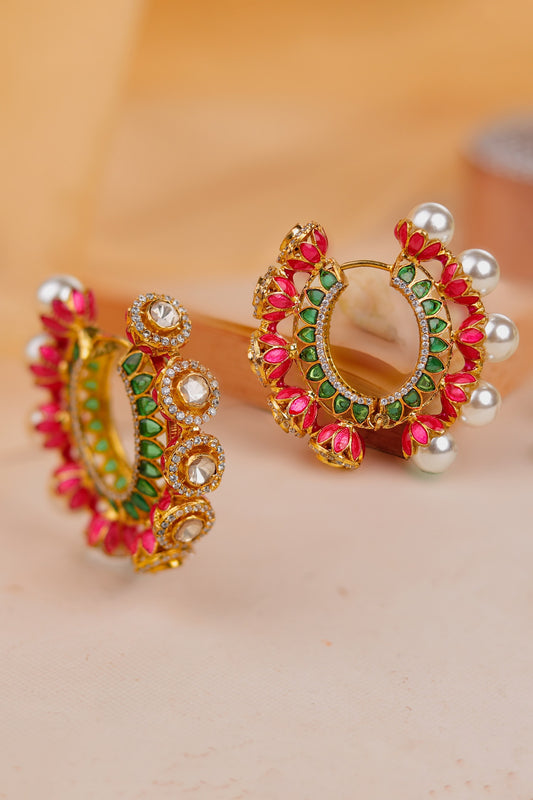 Baali Earrings with Jadtar Stones 