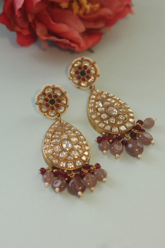 Jadtar Stone Dangler Earrings 