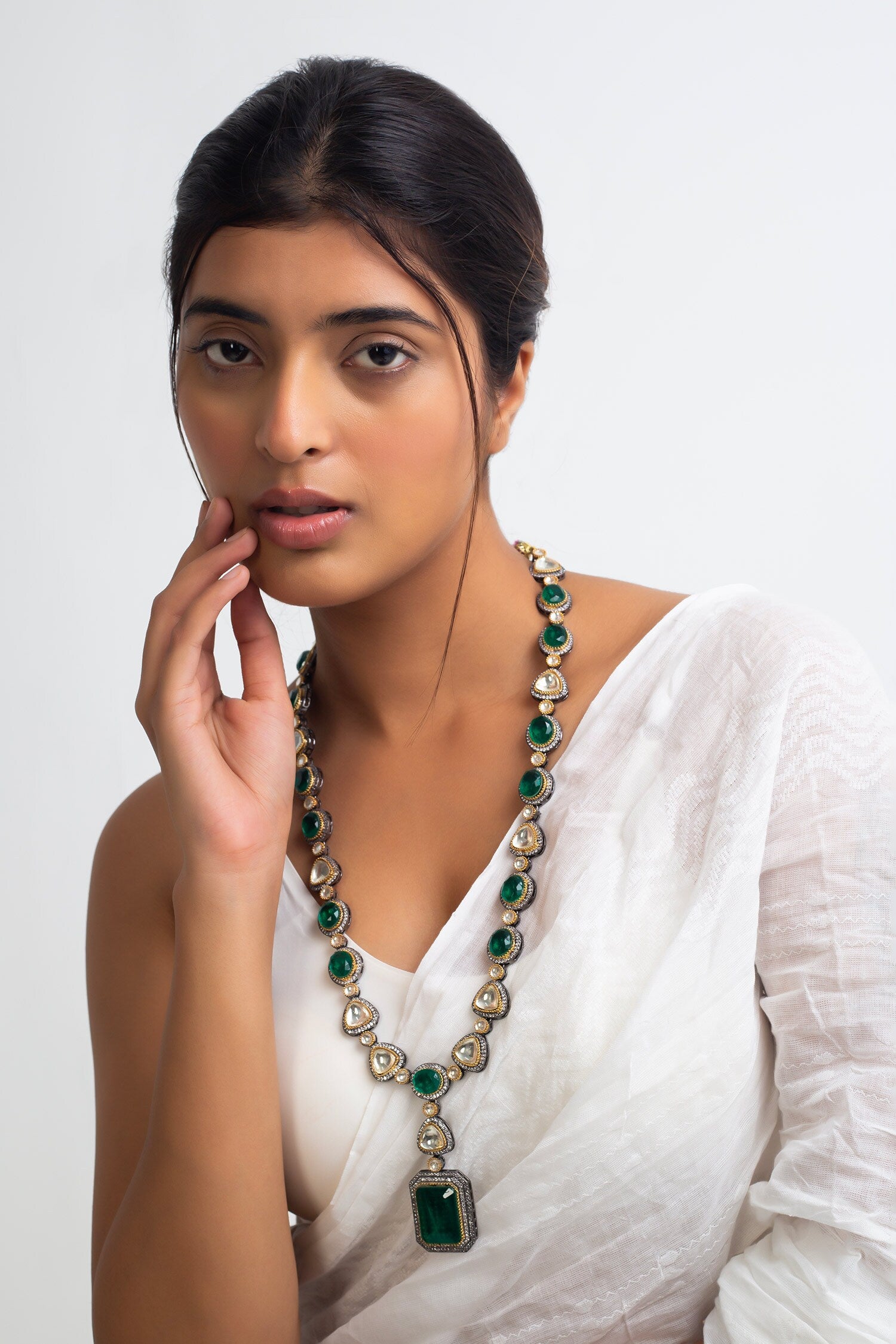 Antique Gold Plated Long Necklace 