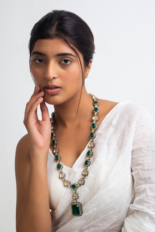 Antique Gold Plated Long Necklace 