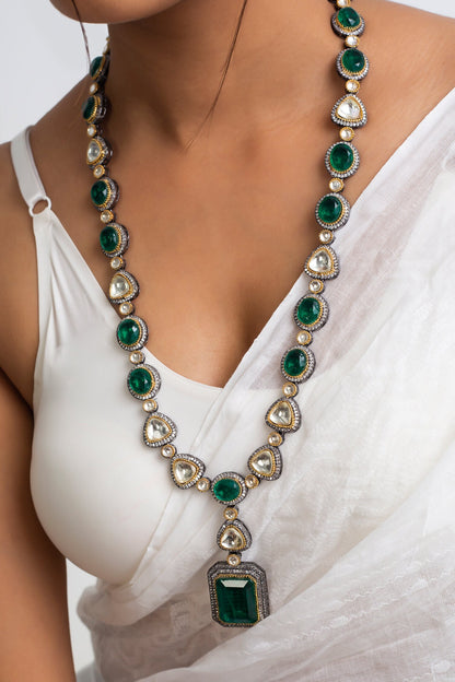 Antique Gold Plated Long Necklace 