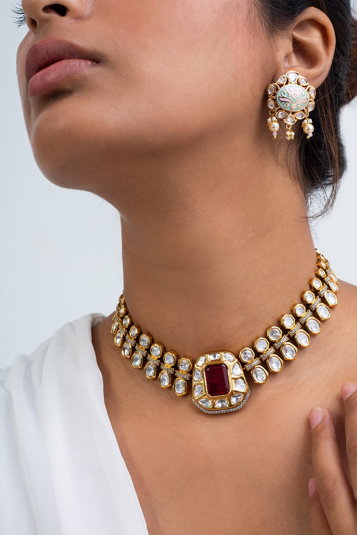 Antique Gold Plated Choker Set 