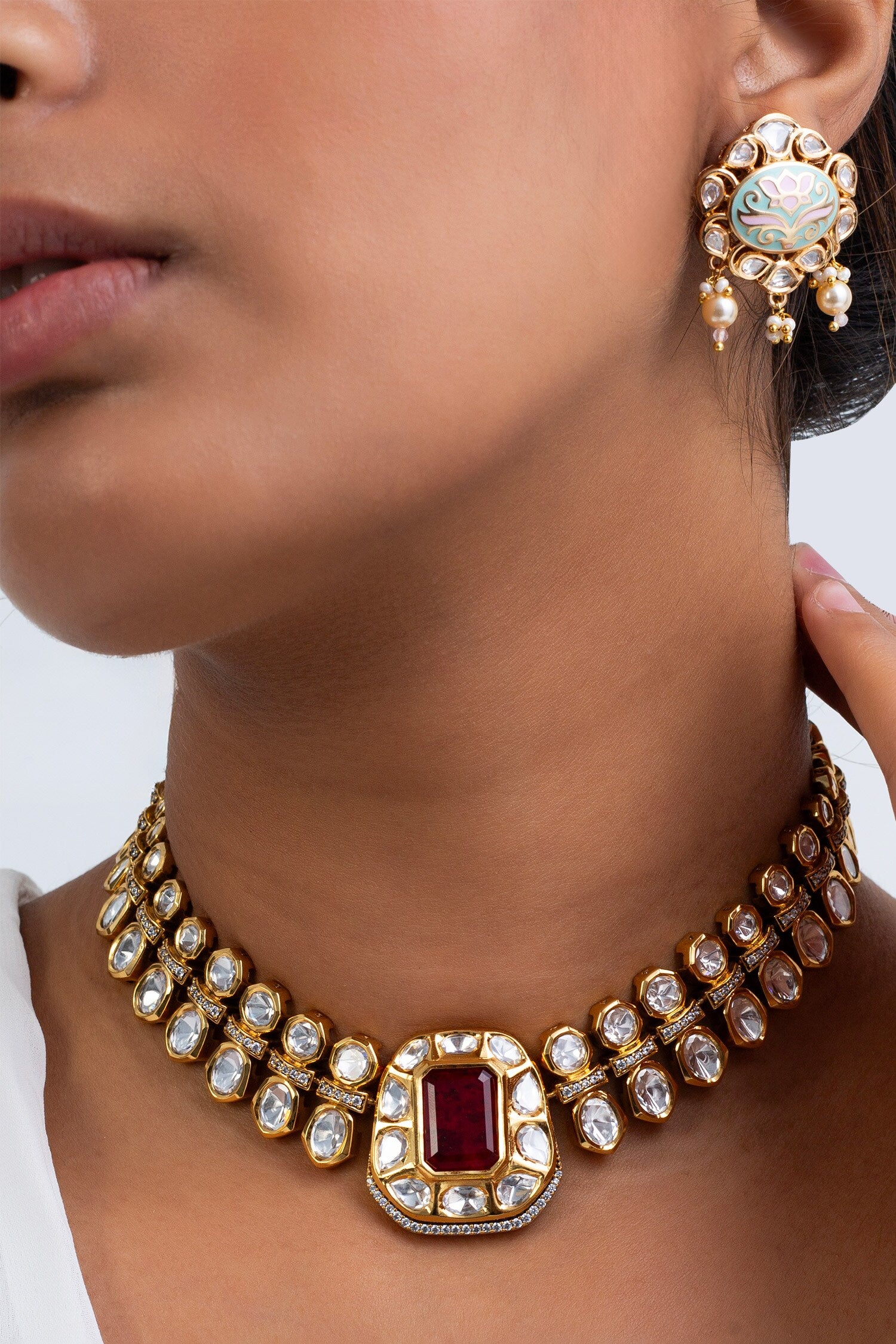 Antique Gold Plated Choker Set 