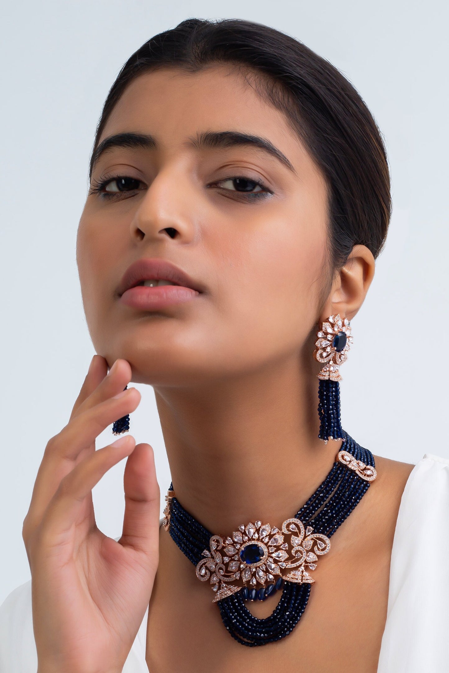 Geometric Floral Choker Set 