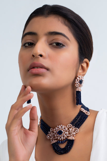 Geometric Floral Choker Set 