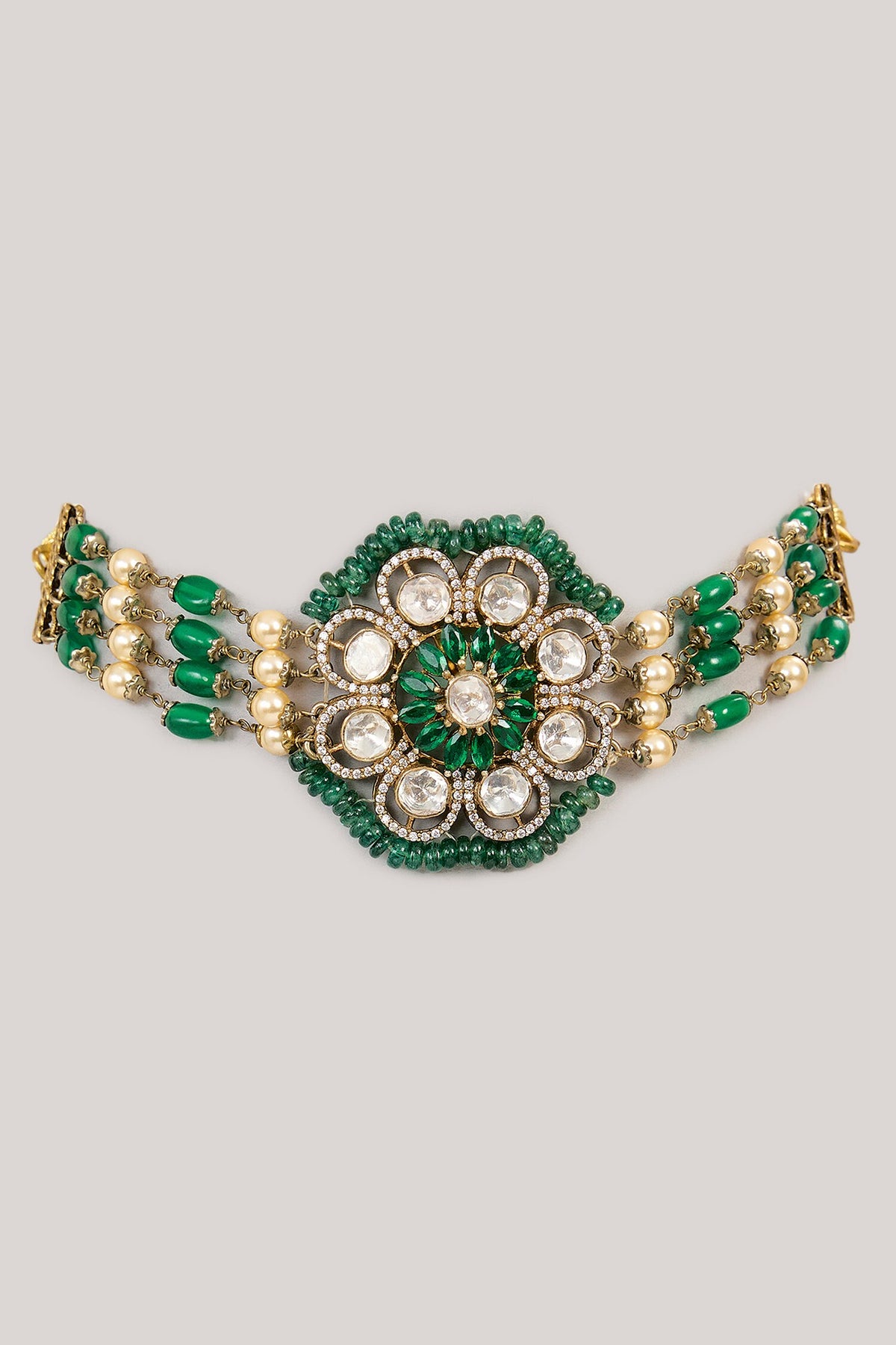 Moissanite Embellished Choker Necklace 