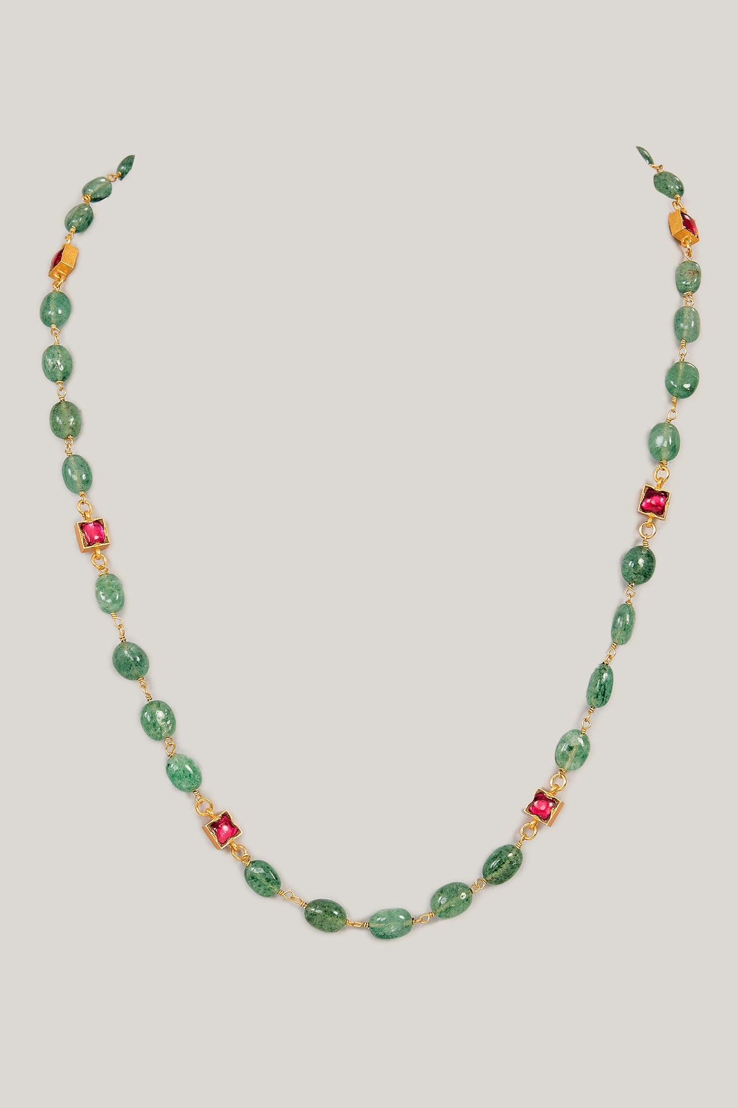 Bead & Stone Embellished Necklace 