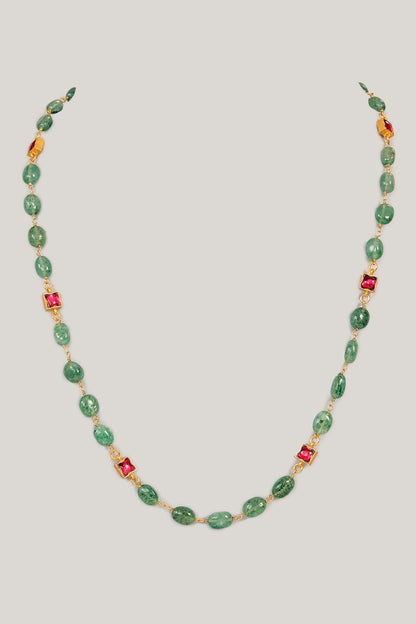 Bead & Stone Embellished Necklace 