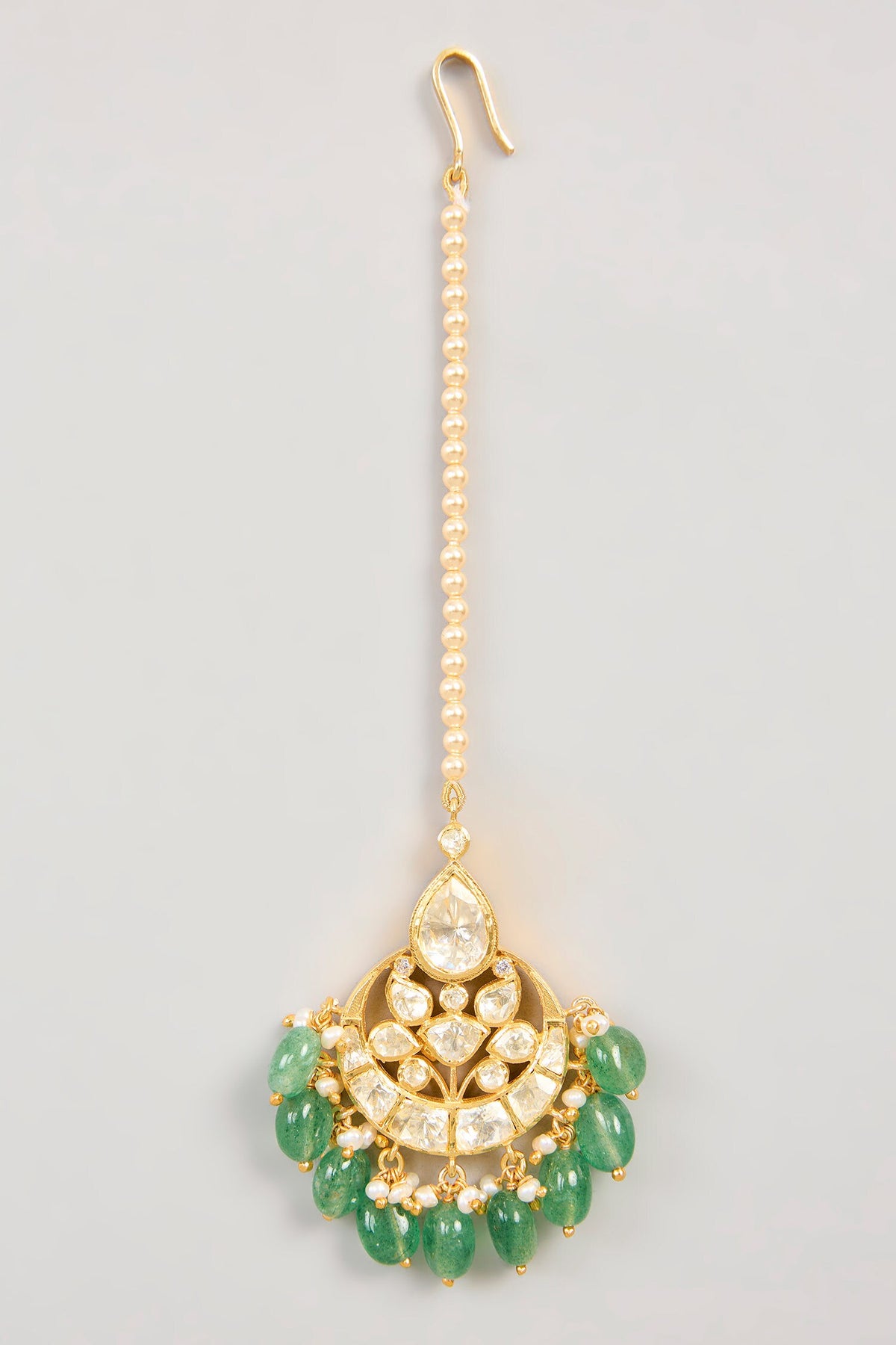 Moissanite Stone Embellished Maangtikka 