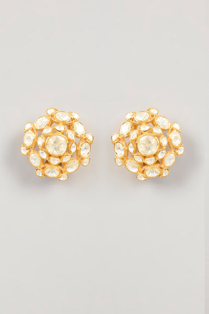Mila Moissanite Polki Studs 