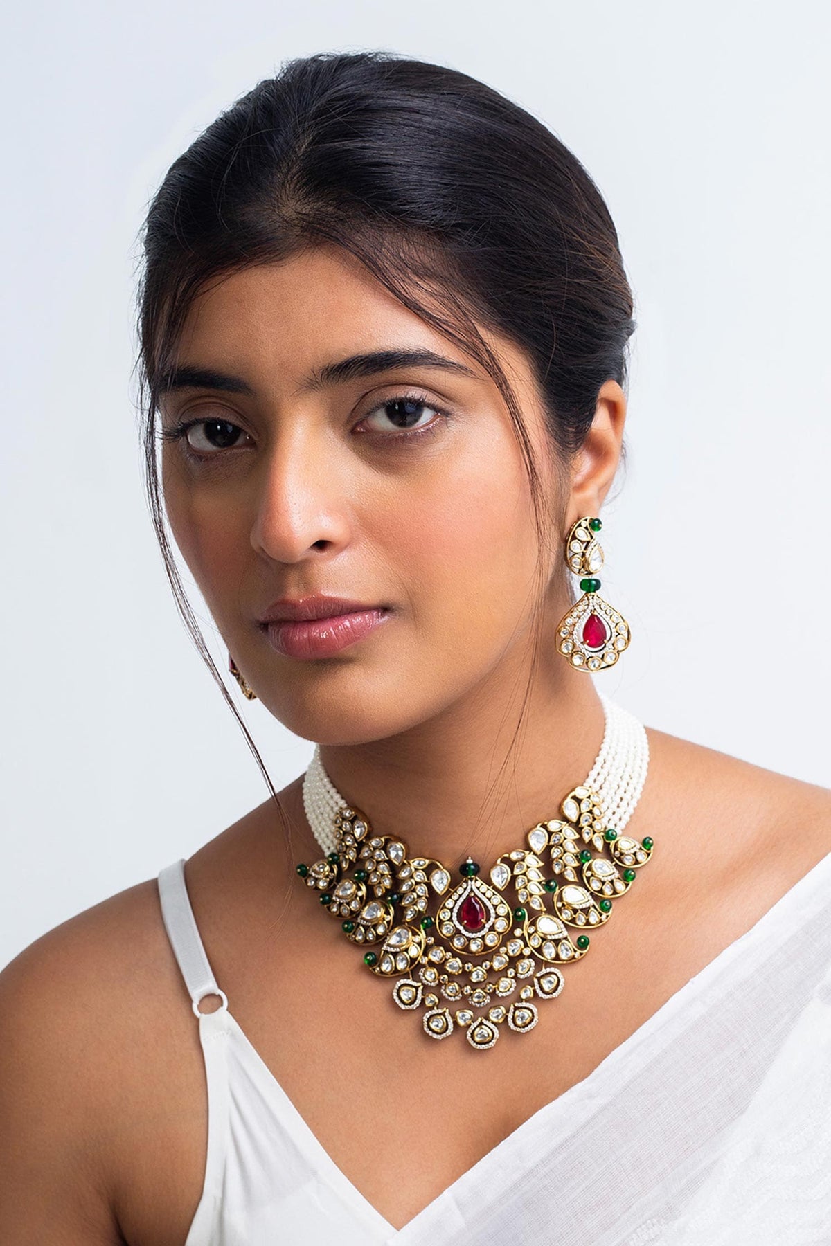 Paisley Blossom Kundan Choker Set 