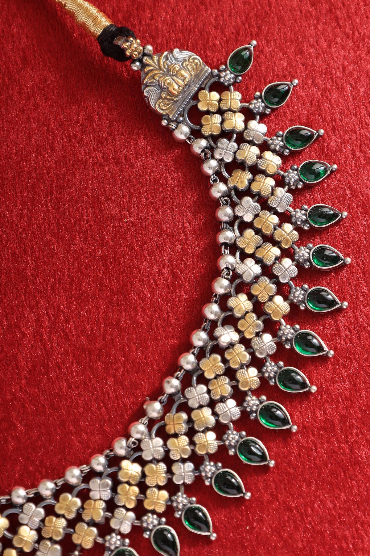 Floral Jaal Dual Tone Choker 