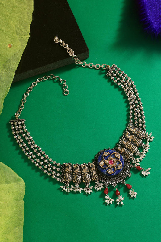 Floral Carved Temple Choker 