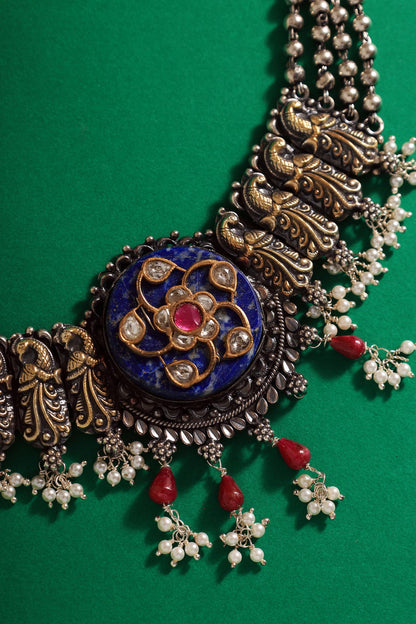 Floral Carved Temple Choker 