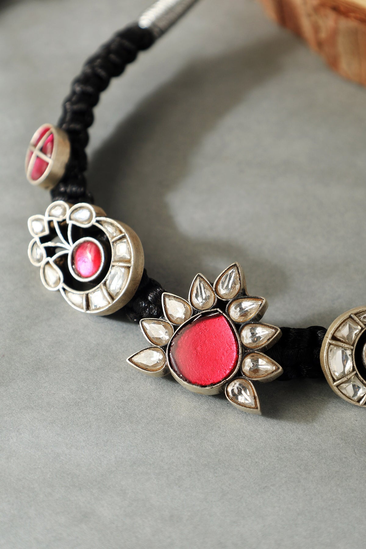 Kundan Embellished Thread Choker 