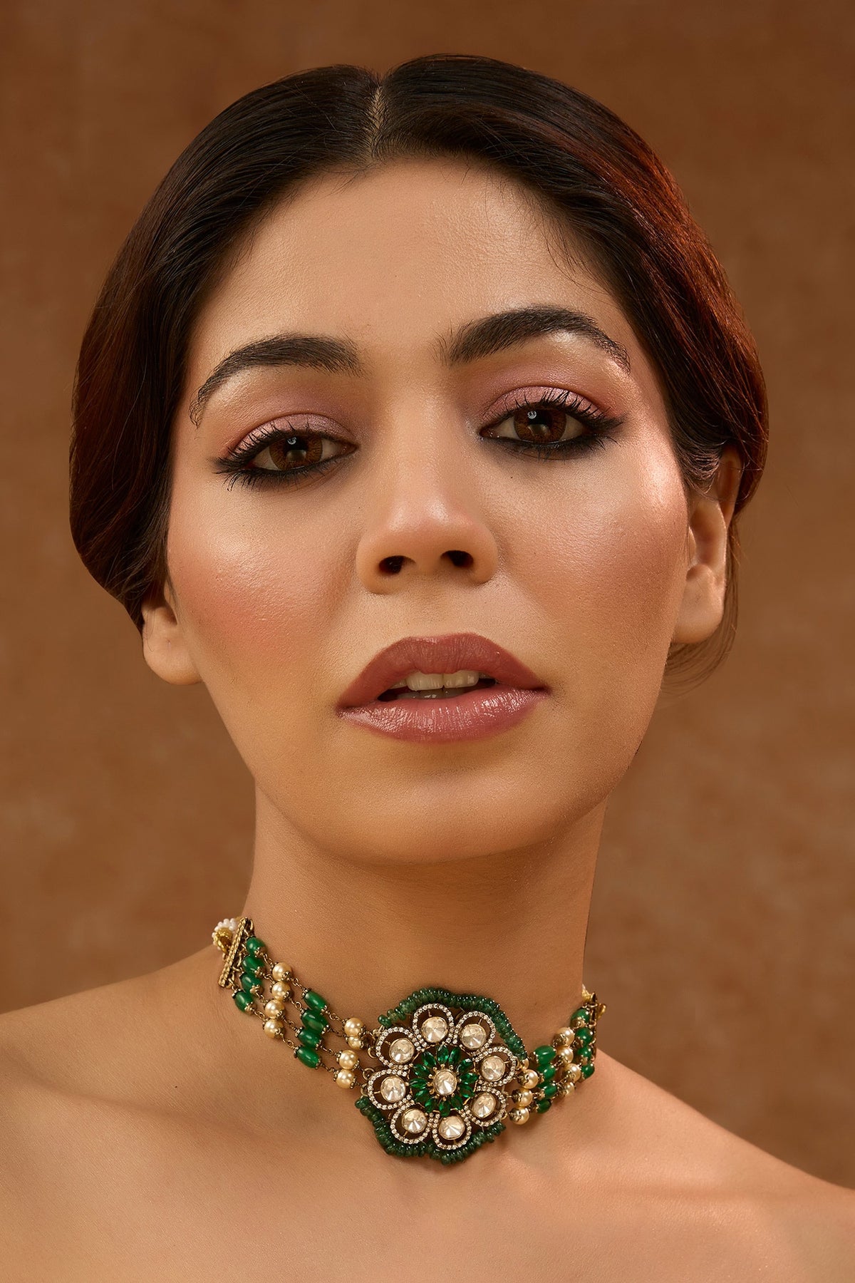 Moissanite Embellished Choker Necklace 