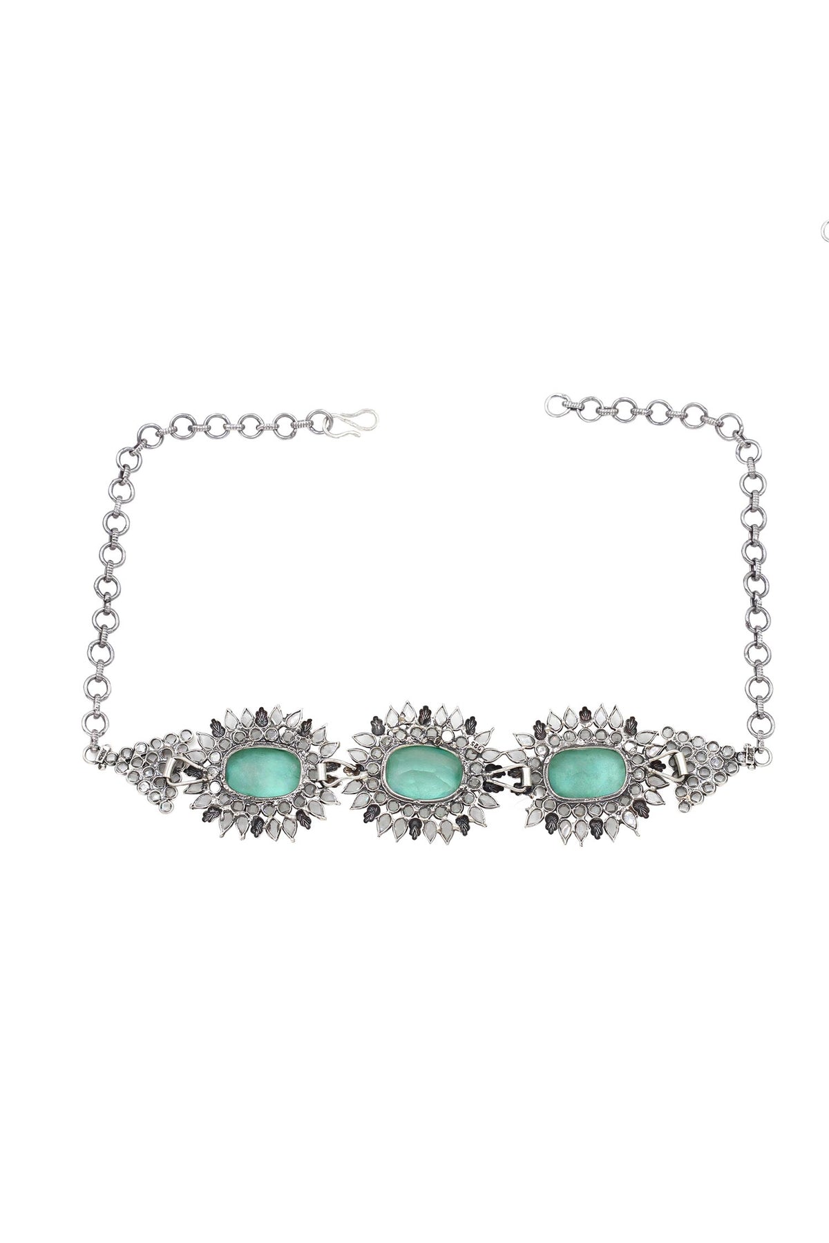 Checker Stone Necklace Set 