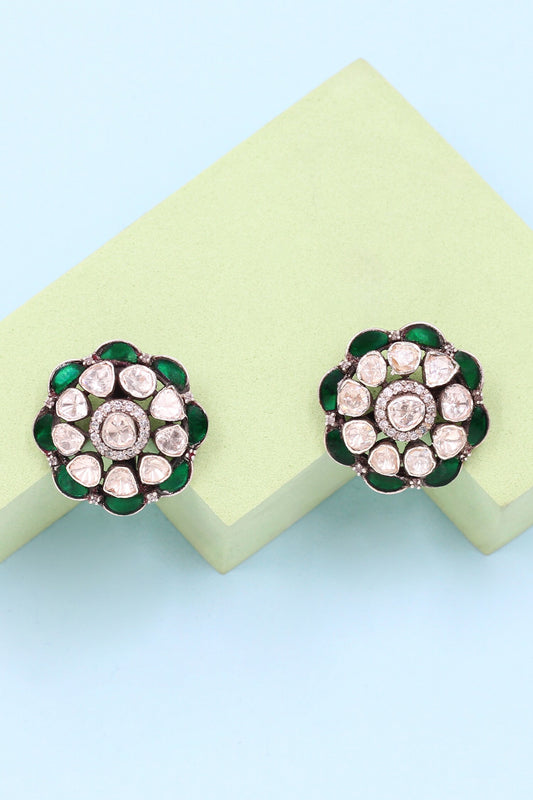 Moissanite Bloom Stud Earrings 