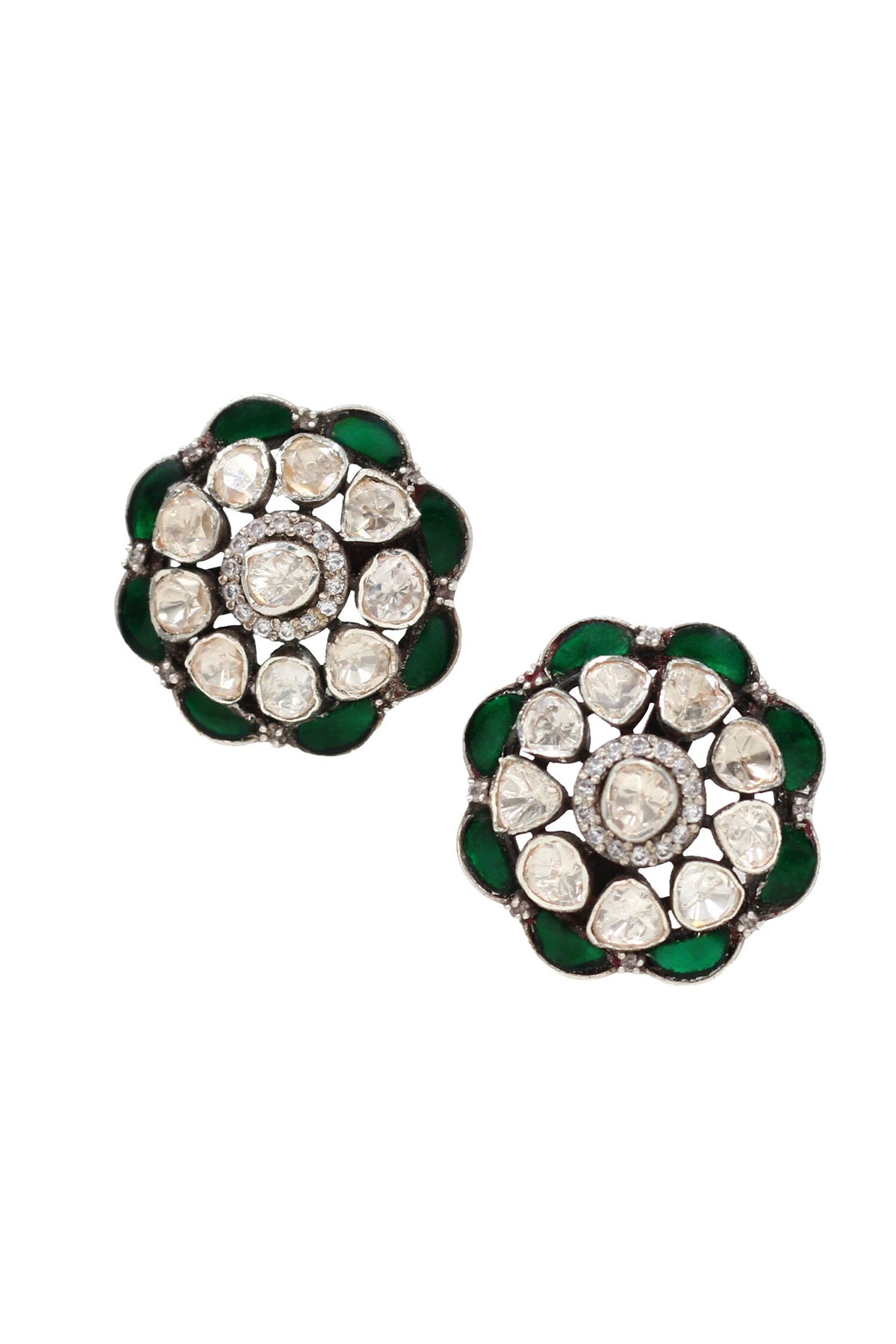 Moissanite Bloom Stud Earrings 