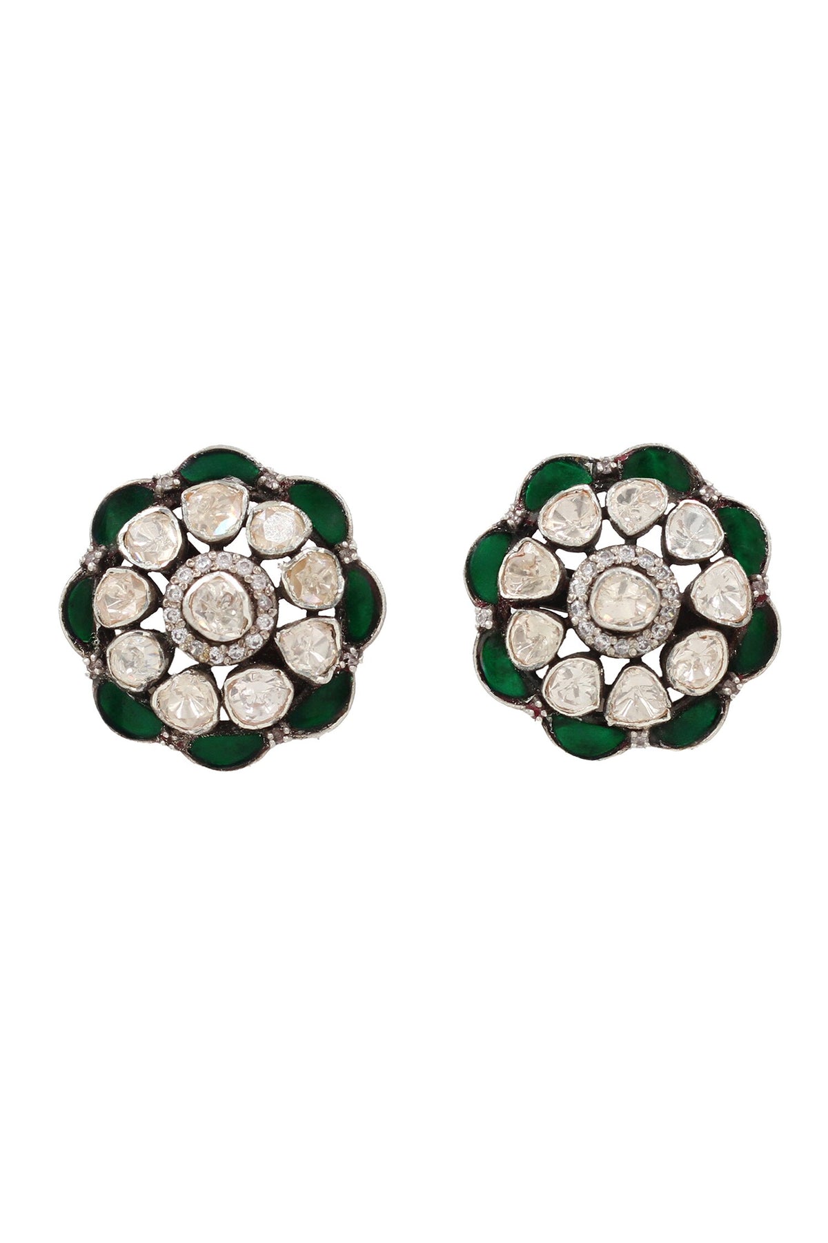 Moissanite Bloom Stud Earrings 