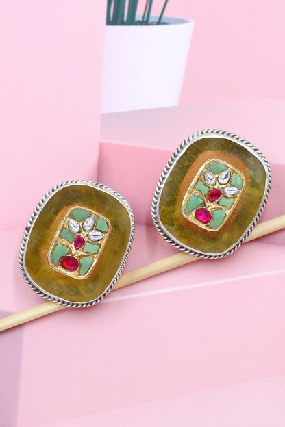 Hydro Embellished Phool Stud Earrings 