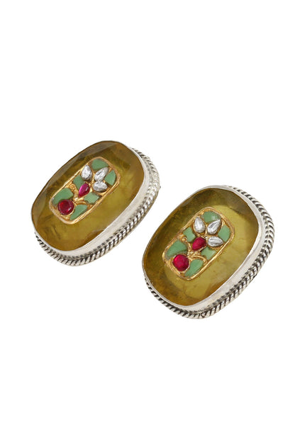 Hydro Embellished Phool Stud Earrings 