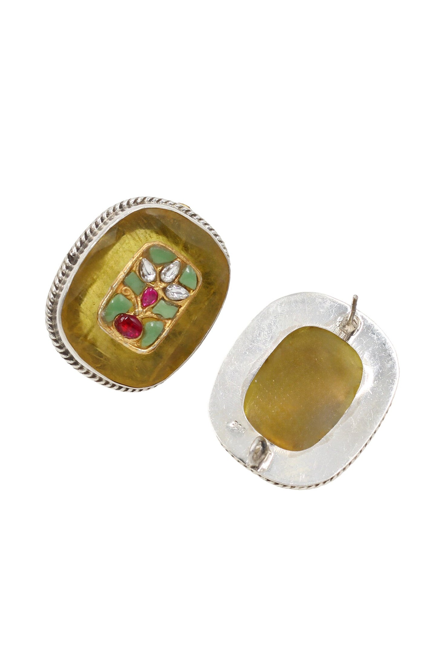 Hydro Embellished Phool Stud Earrings 