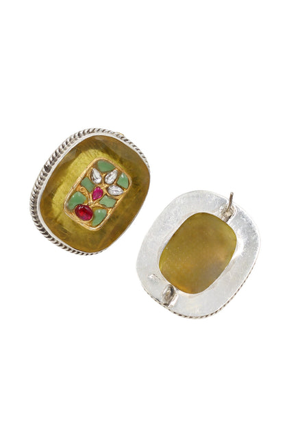 Hydro Embellished Phool Stud Earrings 