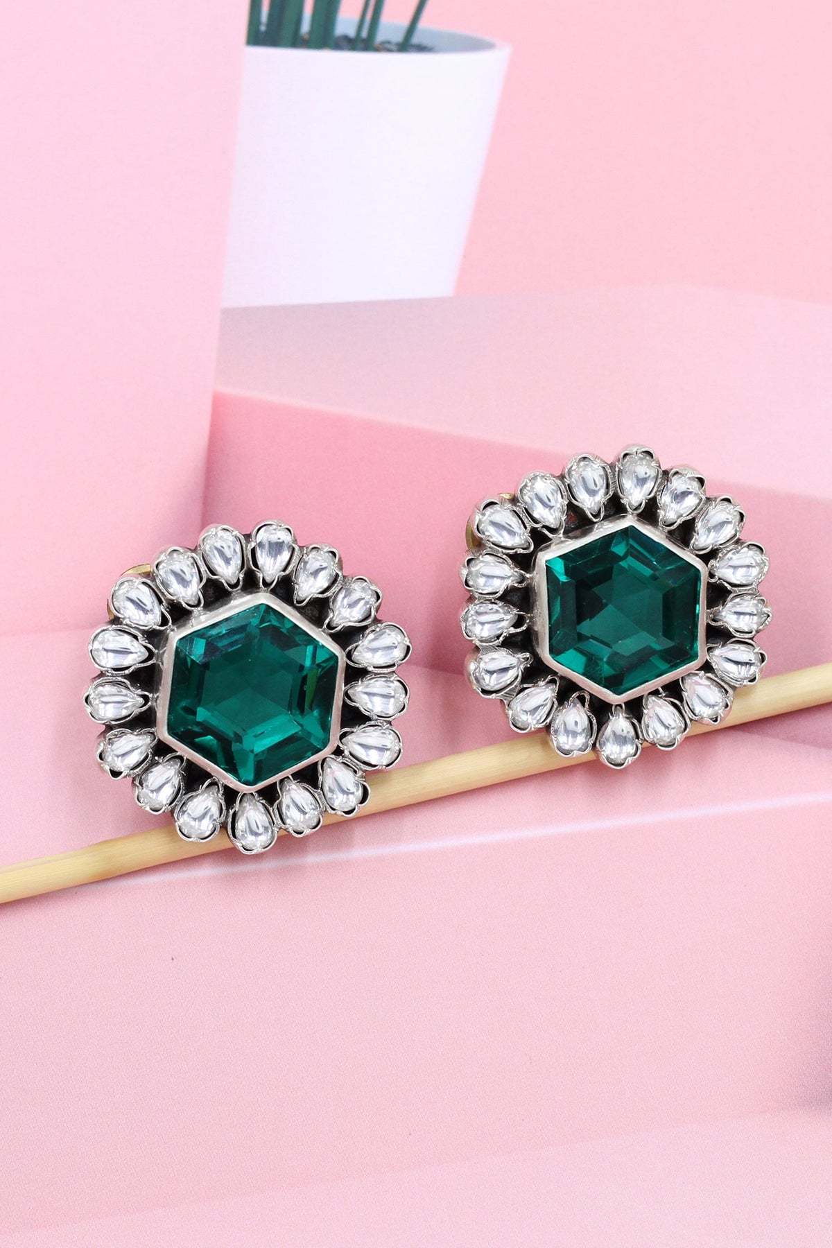 Silver Hydro Bloom Studs 
