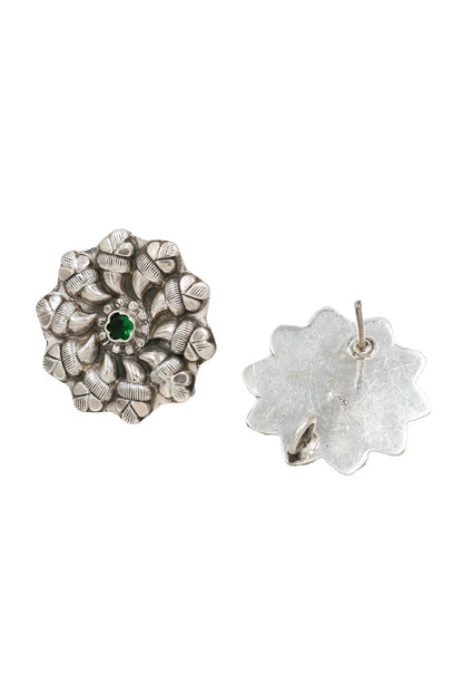Floral Hydro Embellished Stud Earrings 