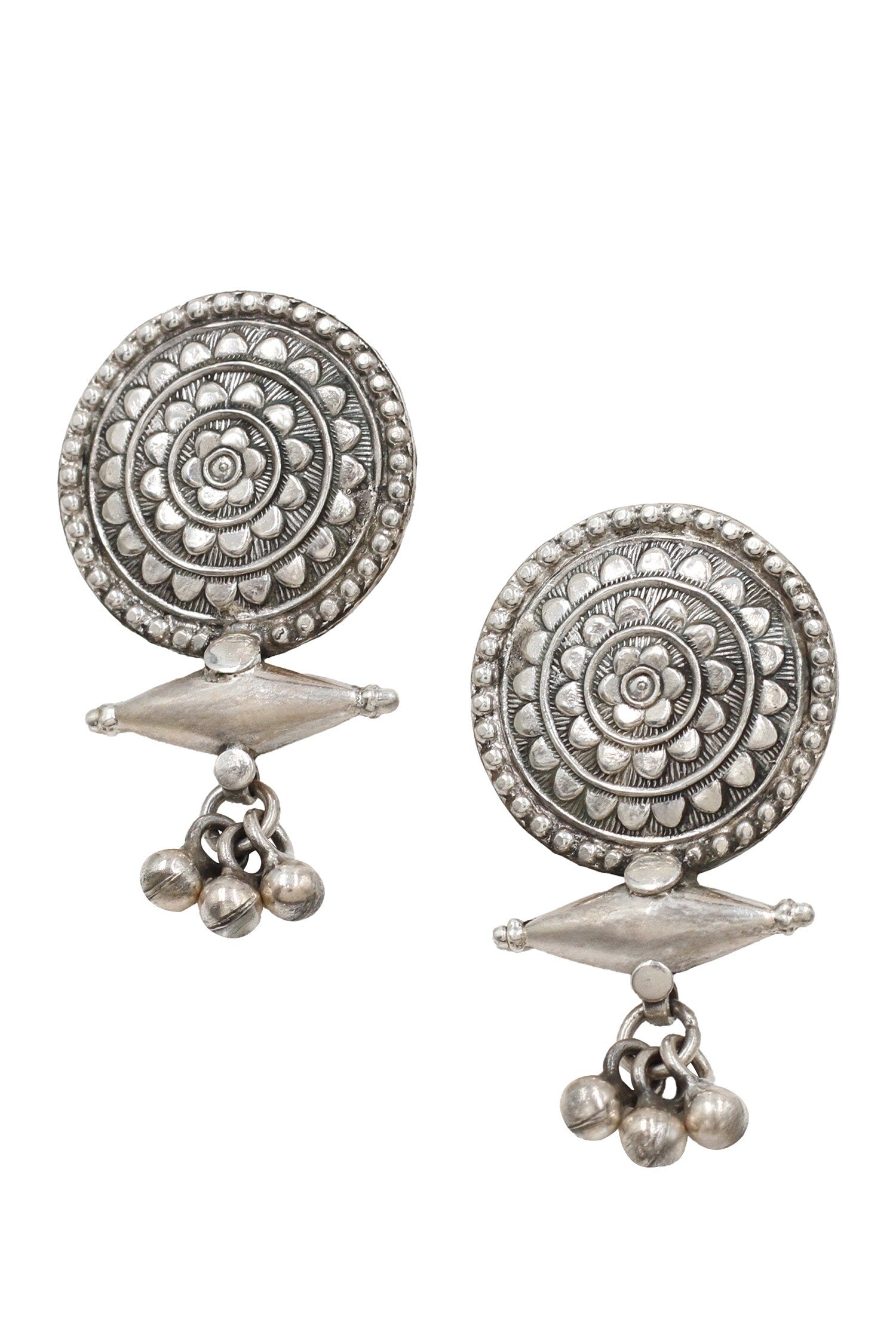 Mandala Spike Stud Earrings 