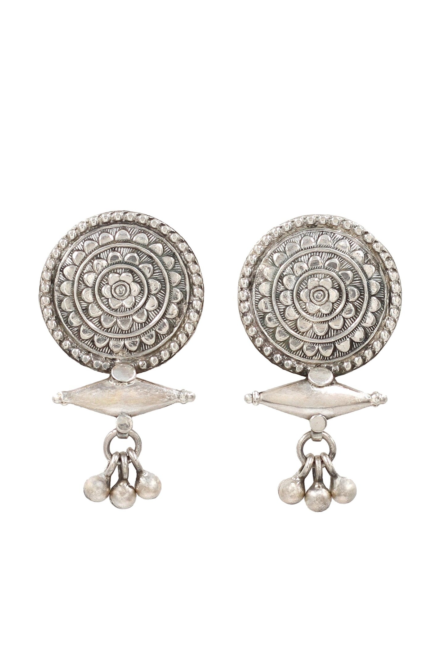 Mandala Spike Stud Earrings 