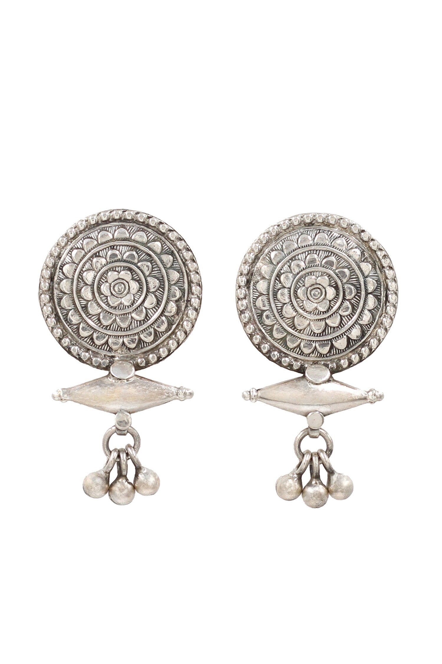 Mandala Spike Stud Earrings 