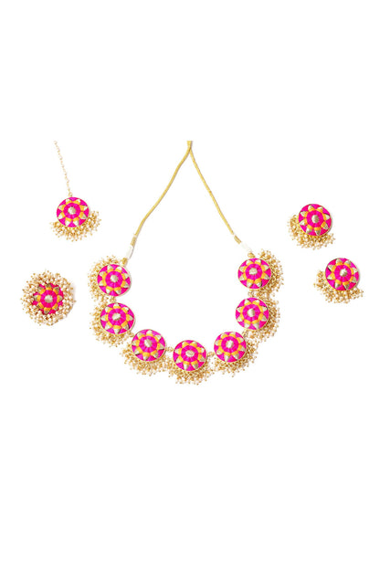 Thread Embroidered Choker Set 